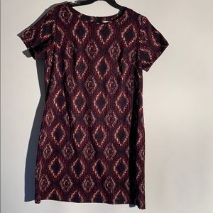 Cato Burgundy and Navy Blue Dress 14/16w